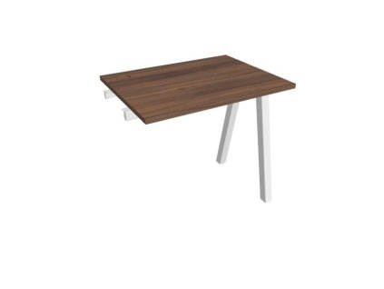 Pracovný stôl UNI A, k pozdĺ. reťazeniu, 80x75,5x60 cm, orech/biela