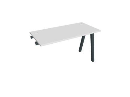 Pracovný stôl UNI A, k pozdĺ. reťazeniu, 120x75,5x60 cm, biela/čierna