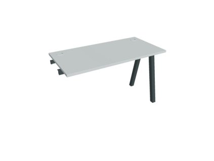 Pracovný stôl UNI A, k pozdĺ. reťazeniu, 120x75,5x60 cm, sivá/čierna