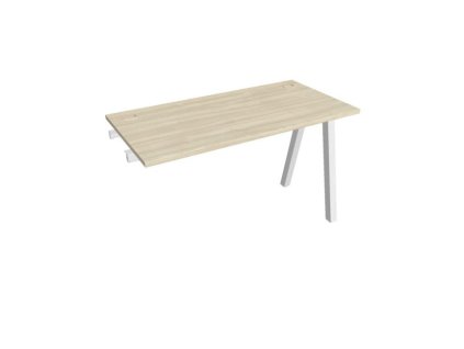 Pracovný stôl UNI A, k pozdĺ. reťazeniu, 120x75,5x60 cm, agát/biela