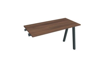 Pracovný stôl UNI A, k pozdĺ. reťazeniu, 120x75,5x60 cm, orech/čierna