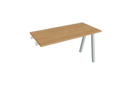 Pracovný stôl UNI A, k pozdĺ. reťazeniu, 120x75,5x60 cm, dub/sivá