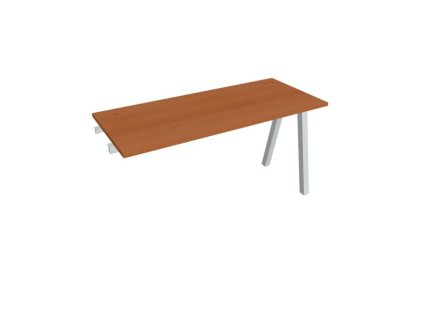 Pracovný stôl UNI A, k pozdĺ. reťazeniu, 140x75,5x60 cm, čerešňa/sivá