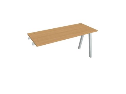 Pracovný stôl UNI A, k pozdĺ. reťazeniu, 140x75,5x60 cm, buk/sivá