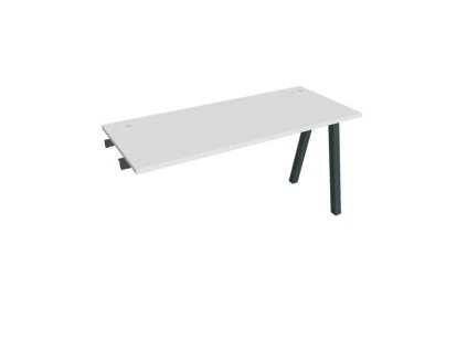 Pracovný stôl UNI A, k pozdĺ. reťazeniu, 140x75,5x60 cm, biela/čierna