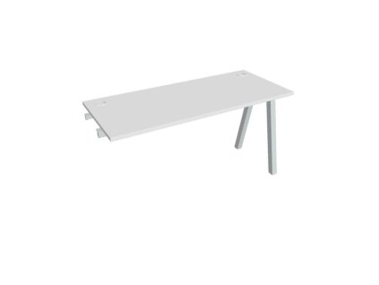 Pracovný stôl UNI A, k pozdĺ. reťazeniu, 140x75,5x60 cm, biela/sivá