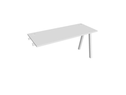 Pracovný stôl UNI A, k pozdĺ. reťazeniu, 140x75,5x60 cm, biela/biela