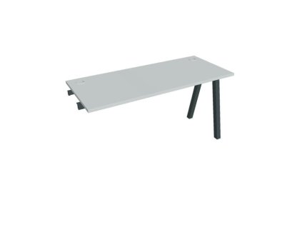 Pracovný stôl UNI A, k pozdĺ. reťazeniu, 140x75,5x60 cm, sivá/čierna