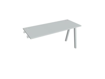 Pracovný stôl UNI A, k pozdĺ. reťazeniu, 140x75,5x60 cm, sivá/sivá