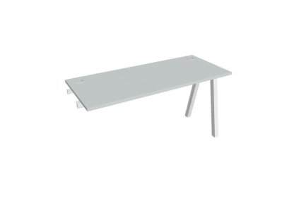 Pracovný stôl UNI A, k pozdĺ. reťazeniu, 140x75,5x60 cm, sivá/biela