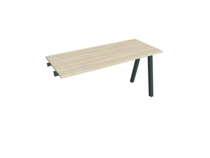 Pracovný stôl UNI A, k pozdĺ. reťazeniu, 140x75,5x60 cm, agát/čierna