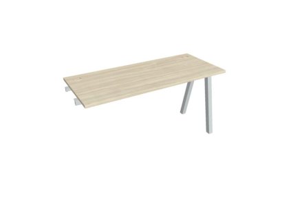 Pracovný stôl UNI A, k pozdĺ. reťazeniu, 140x75,5x60 cm, agát/sivá