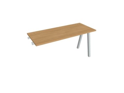 Pracovný stôl UNI A, k pozdĺ. reťazeniu, 140x75,5x60 cm, dub/sivá