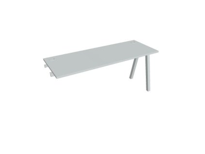 Pracovný stôl UNI A, k pozdĺ. reťazeniu, 160x75,5x60 cm, sivá/sivá