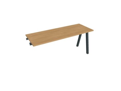 Pracovný stôl UNI A, k pozdĺ. reťazeniu, 160x75,5x60 cm, dub/čierna