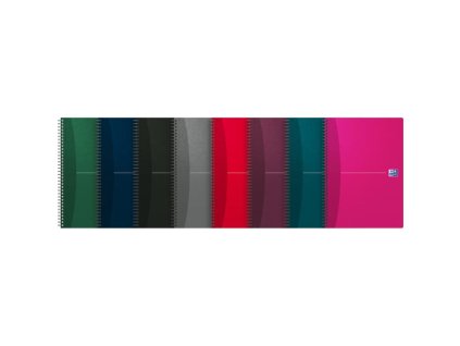 Blok Oxford Essentials, A4, 90 listov, linajkový, mix farieb