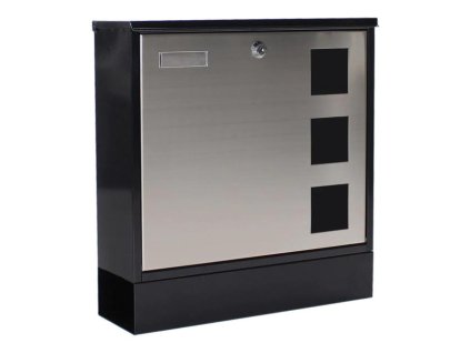Poštová schránka Design Mailbox, nerez/čierna