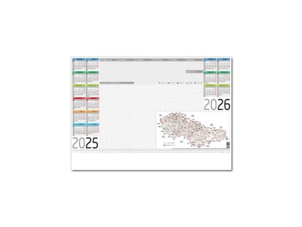 Podložka farebná s mapou 20-listová 59,5 x 42 cm 2025