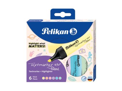 Sada zvýrazňovačov Pelikan 490 6S pastelové