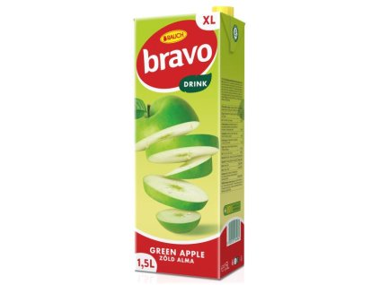 Ovocný nápoj Bravo Zelené jablko 1,5 ℓ