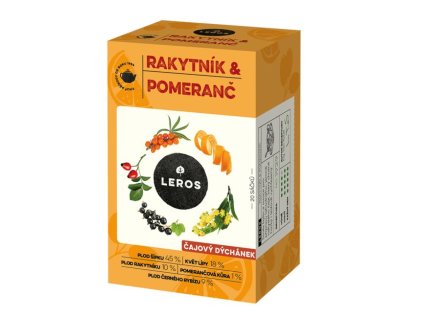 Čaj LEROS bylinný Čajová chvíľka rakytník & pomaranč HB 20 x 2 g