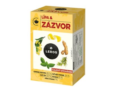 Čaj LEROS bylinný Čajová chvíľka lipa & zázvor HB 20 x 2 g