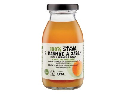 ZDRAVO šťava 100% marhuľovo-jablková 10 x 0,2 ℓ NEVRATNÉ SKLO