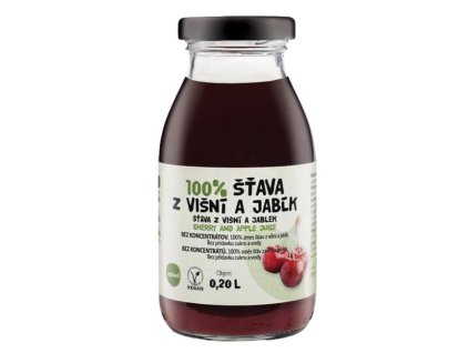 ZDRAVO šťava 100% višnovo-jablková 10 x 0,2 ℓ NEVRATNÉ SKLO