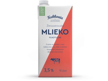 Trvanlivé mlieko Žitnoostrovské Kukkonia plnotučné 3,5% 1 ℓ