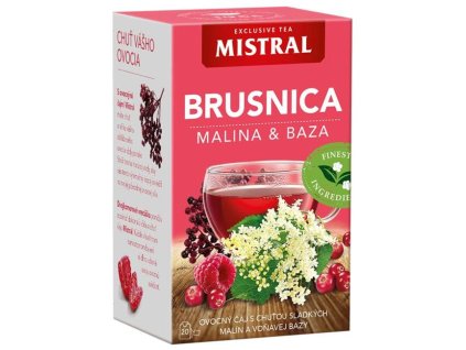 Čaj MISTRAL ovocný HB Brusnica, malina a baza čierna 40 g