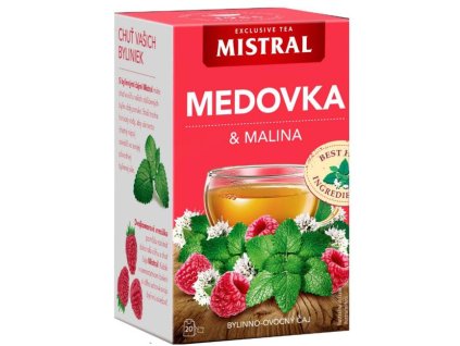 Čaj MISTRAL bylinný Medovka a malina HB 30 g