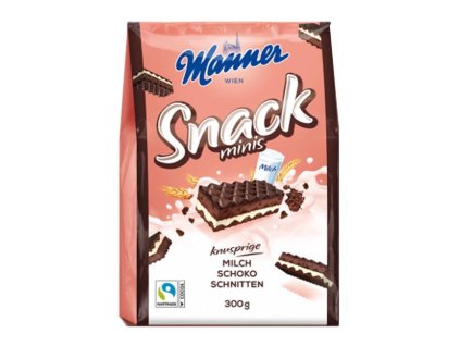 Oblátky Manner Snack Minis čokoládové 300 g