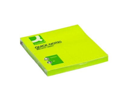 Samolepiaci bloček Q-CONNECT neónové 76x76mm zelené