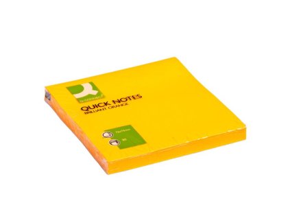 Samolepiaci bloček Q-CONNECT neónové 76x76mm oranžové