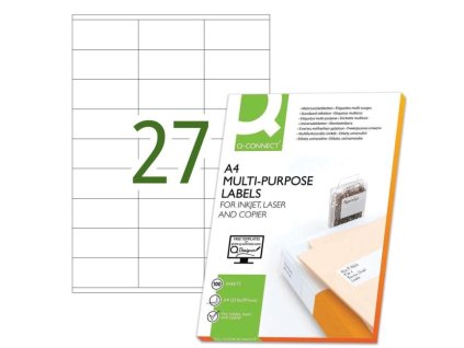 Etikety univerzálne 70x30mm Q-CONNECT A4 100 hárkov