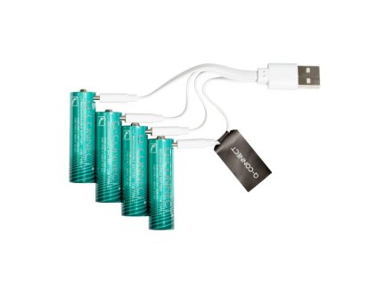 Batérie Q-CONNECT AA tužkové nabíjateľné USB-C 4 ks