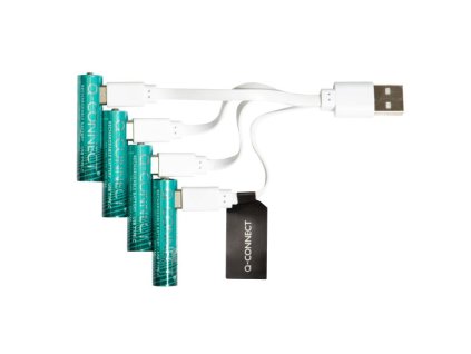 Batérie Q-CONNECT AAA mikrotužkové nabíjateľné USB-C 4 ks