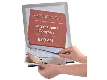 Samolepiaci držiak dokumentov A4 strieborný 2 ks