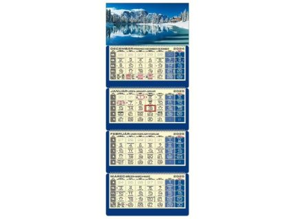 Plánovací kalendár LUXUS 4-mesačný modrý 2025