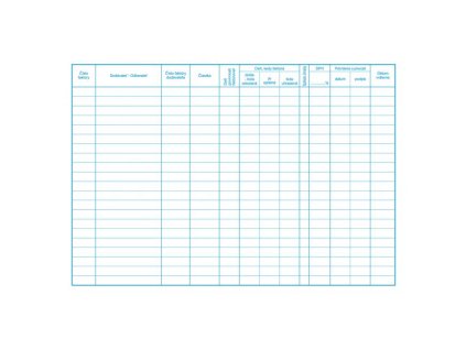 Kniha došlých a odoslaných faktúr, A4, 30 listov