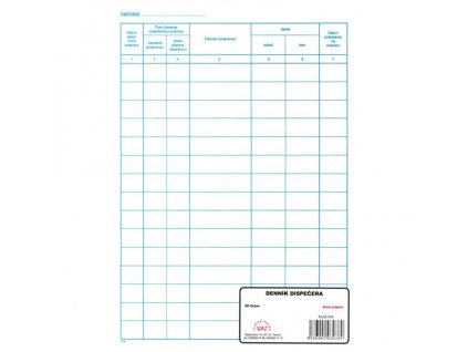 Denník dispečera, A4, 50 listov