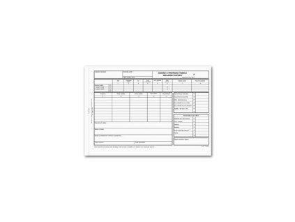 Záznam o prevádzke vozidla nákladnej dopravy, A4, 100 listov, číslovanie