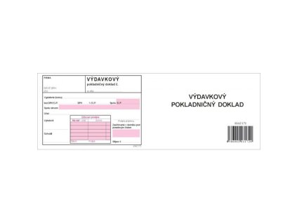 Výdavkový pokladničný doklad, A6, s DPH, samoprepis dvojfarebný