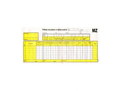 Príkaz na prácu a výkaz práce, 2/3 A4, 150 listov