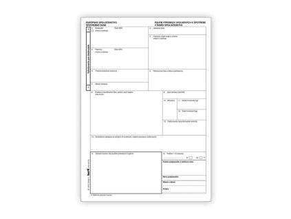 Zjednodušený sprievodný dokument A4 sada 3 listy