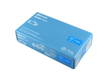 Nitrilové rukavice jednorázové MERCATOR nitrylex classic - modré M 100ks