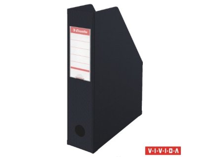 Zakladač, PVC/kartón, 70 mm, skladací, ESSELTE, Vivida čierna