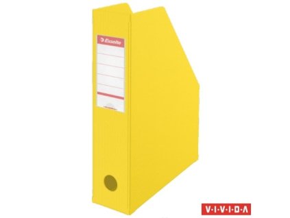 Zakladač, PVC/kartón, 70 mm, skladací, ESSELTE, Vivida žltá