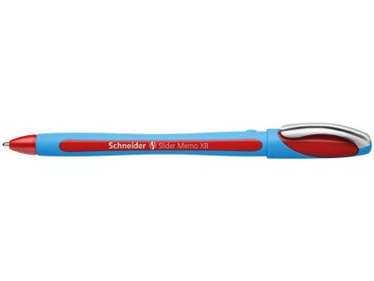 Guľôčkové pero, 0,7 mm, s vrchnákom, SCHNEIDER "Slider Memo XB", červená