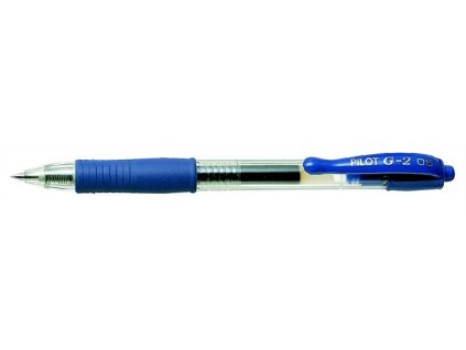 Gélové pero, 0,25 mm, stláčací mechanizmus, PILOT "G-2", modré